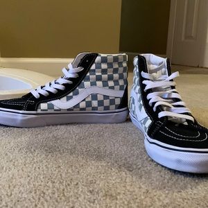 Blue checkered vans
